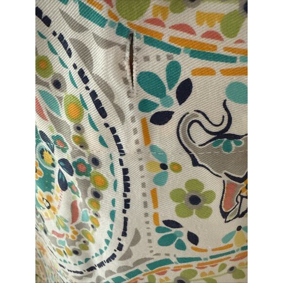 Cynthia Rowley Happy Elephant Fabric Shower Curtain Floral Colorful 72" - Picture 6 of 8